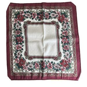 CHRISTMAS‎ POINSETTIA 6 Napkins Fashion Industries Festive Holiday Season Dining